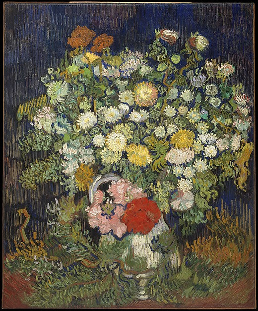 Vincent van Gogh:Bouquet of Flowers in a Vase 1890-16x12