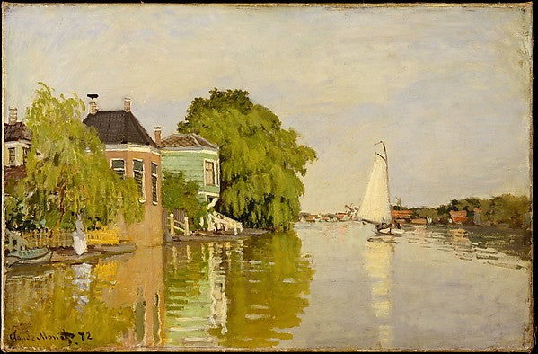 Claude Monet:Houses on the Achterzaan 1871-16x12