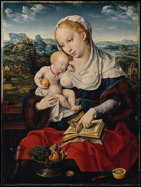 Joos van Cleve and a collaborator:Virgin and Child c1525-16x12"(A3) Poster