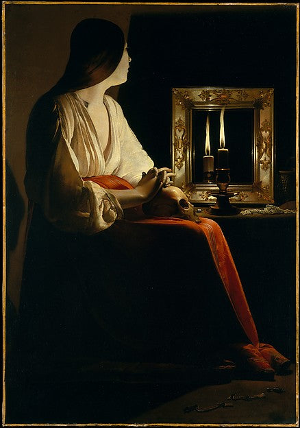 Georges de La Tour:The Penitent Magdalen c1640-16x12"(A3) Poster