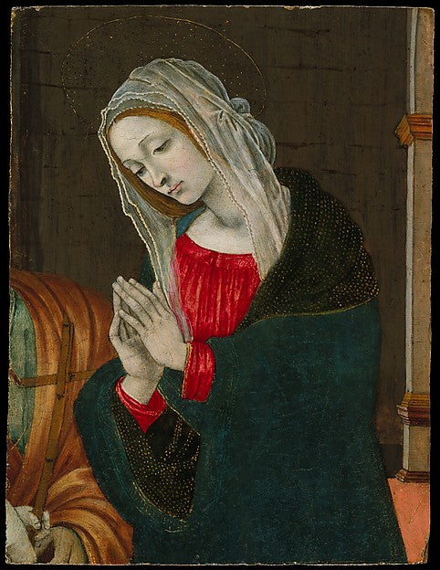 Workshop of Filippino Lippi:The Virgin of the Nativity proba-16x12"(A3) Poster