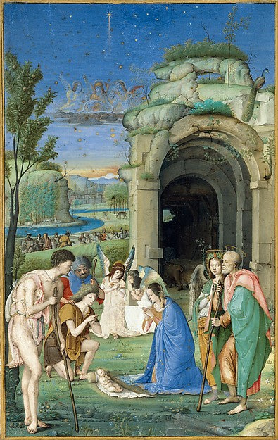 Francesco di Marco Marmitta da Parma:Adoration of the Shephe-16x12"(A3) Poster