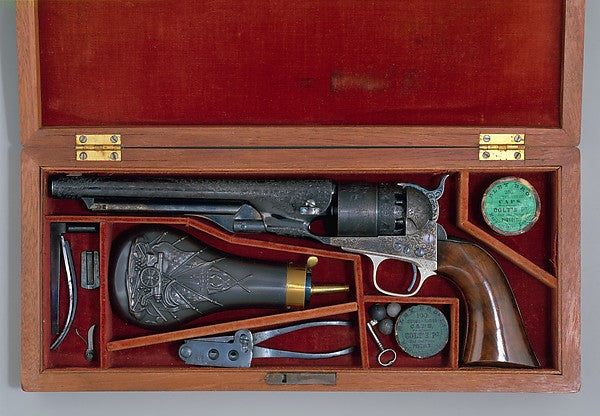 Cased Colt Model 1860 Army Percussion Revolver  Serial no. 756,  Poster Print Wall Art