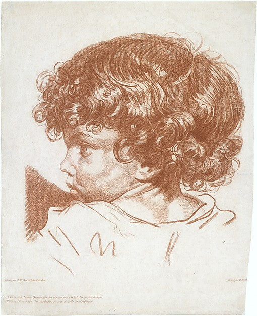Study  Head of a Boy c1777-Therèse Éléonore  Lingée,After Jea, Poster Print