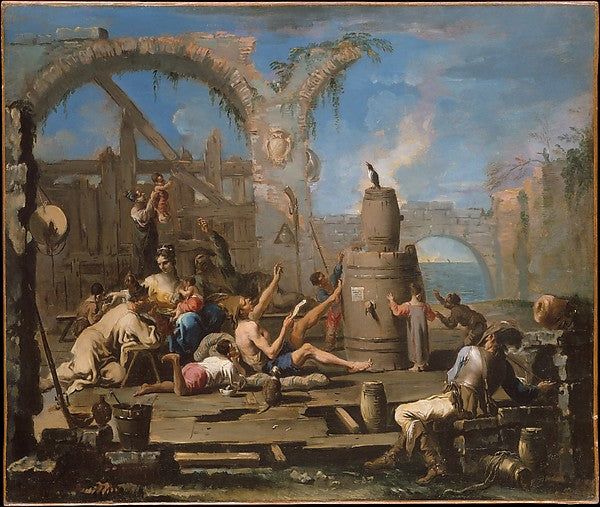 Alessandro Magnasco:The Tame Magpie c1707–8-16x12"(A3) Poster
