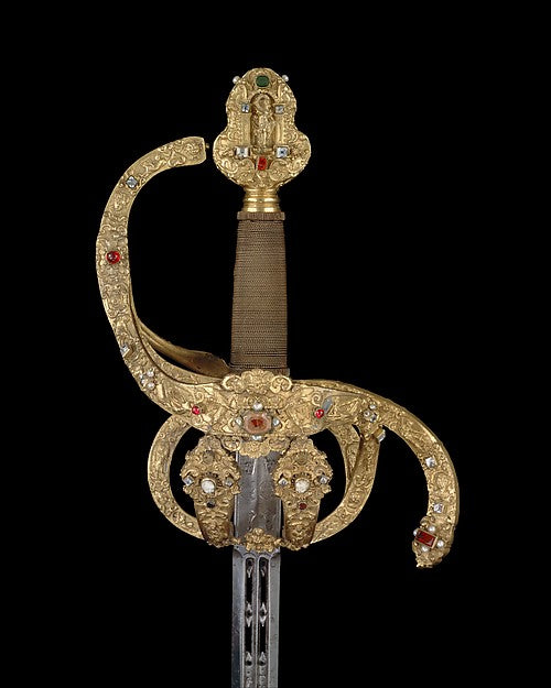 Rapier of Prince-Elector Christian II of Saxony  dated 1606,  Poster Print Wall Art