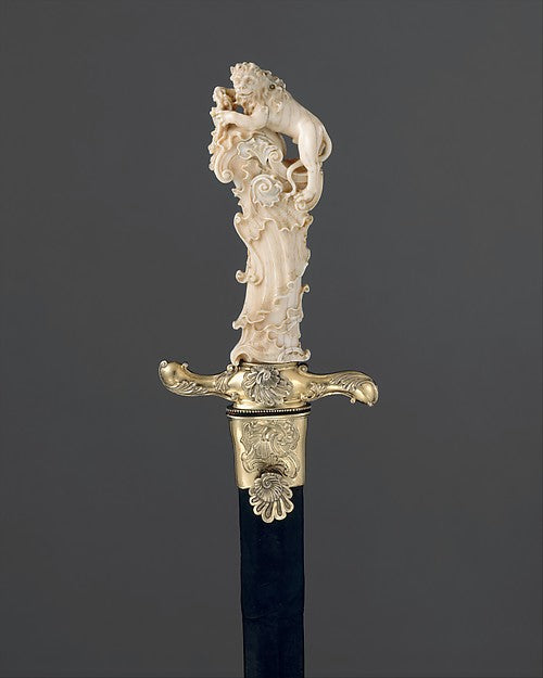 Hunting Sword with Scabbard c1740,  Poster Print Wall Art