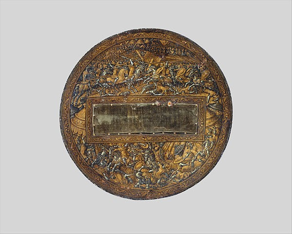 Shield c1535 Attributed to Girolamo da Treviso,  Poster Print Wall Art