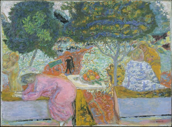 Pierre Bonnard:Morning in the Garden at Vernonnet 1917-16x12