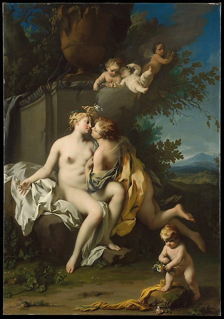 Jacopo Amigoni:Flora and Zephyr 1730s-16x12"(A3) Poster