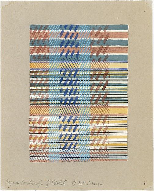 :Design for Textile to be Woven in the Jacquard Technique 19-16x12"(A3) Poster