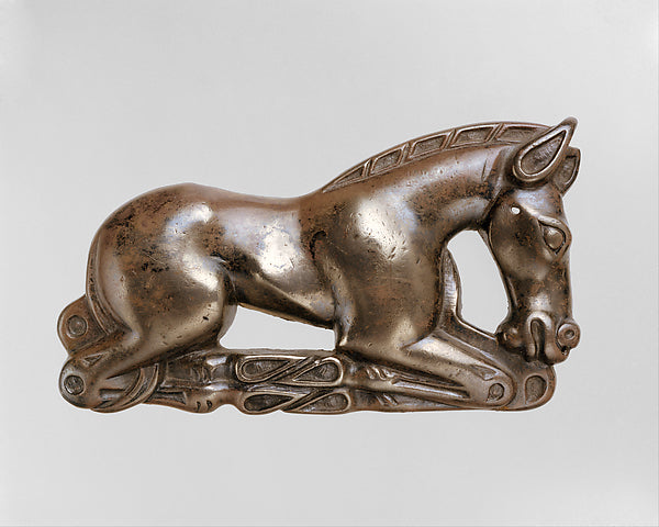 ,Belt Plaque in the Shape of a Crouching Horse 3rd–1st c,Classic Ming China Image,16x12"(A3) Poster