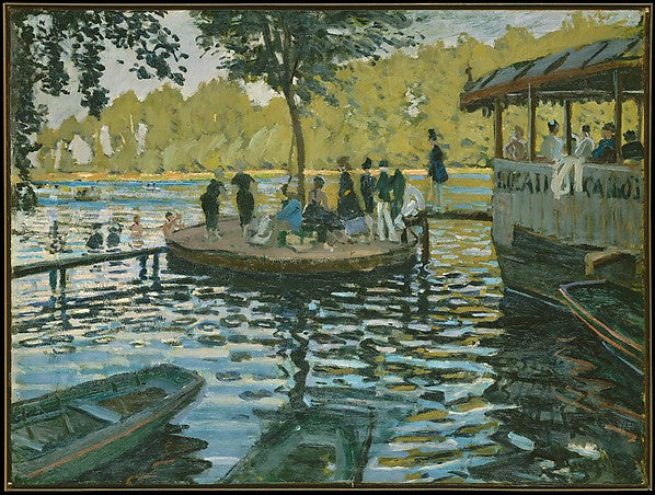 Claude Monet:La Grenouillère 1869-16x12