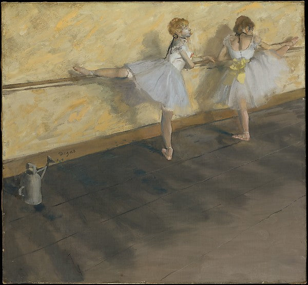 Edgar Degas:Dancers Practicing at the Barre 1877-16x12