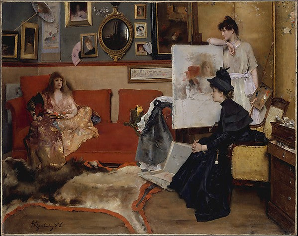 Alfred Stevens:In the Studio 1888-16x12"(A3) Poster