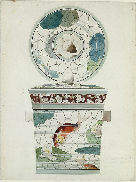 Design for a Covered Dish in the "Service au Filet"   Maison J, Poster Print