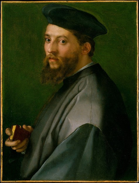 Andrea del Sarto:Portrait of a Man 1528–30-16x12"(A3) Poster