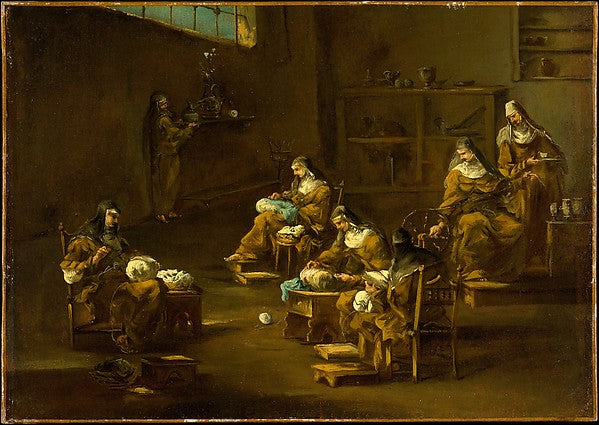 Follower of Alessandro Magnasco:Nuns at Work -16x12"(A3) Poster