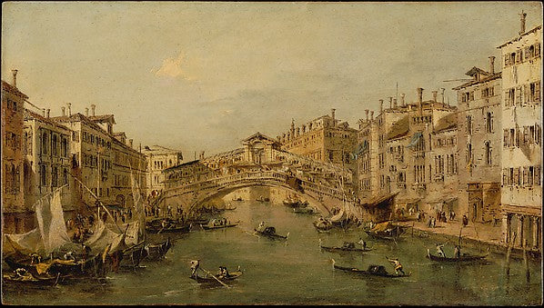 Workshop of Francesco Guardi:Venice: The Rialto -16x12"(A3) Poster