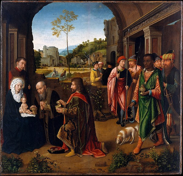 Workshop of Gerard David:The Adoration of the Magi c1520-16x12"(A3) Poster