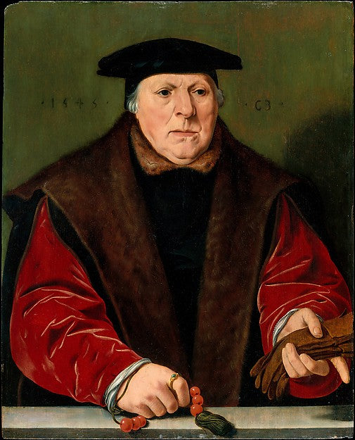 Copy after Jan Cornelisz Vermeyen:Portrait of a Man with a R-16x12"(A3) Poster