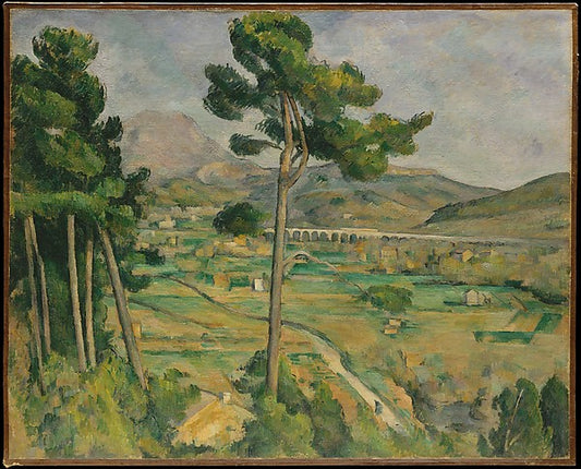 Paul Cézanne:Mont Sainte-Victoire and the Viaduct of the Arc-16x12"(A3) Poster