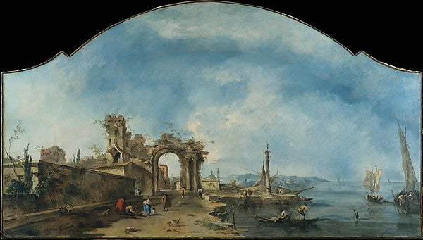 Francesco Guardi:Fantastic Landscape c1765-16x12"(A3) Poster
