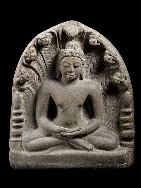 Buddha in Meditation under a Seven-Headed Naga 7th cent,16x12"(A3)Poster