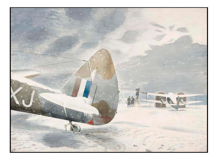 De-icing RAF Aircraft 1942 - by WW2 artist Captain Eric Ravilious