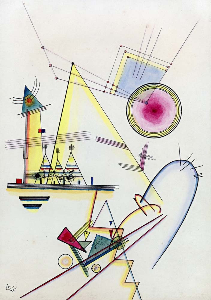 Delicate Soul- 1925 by Wassily Kandinsky, 12x8"(A4) Poster Print