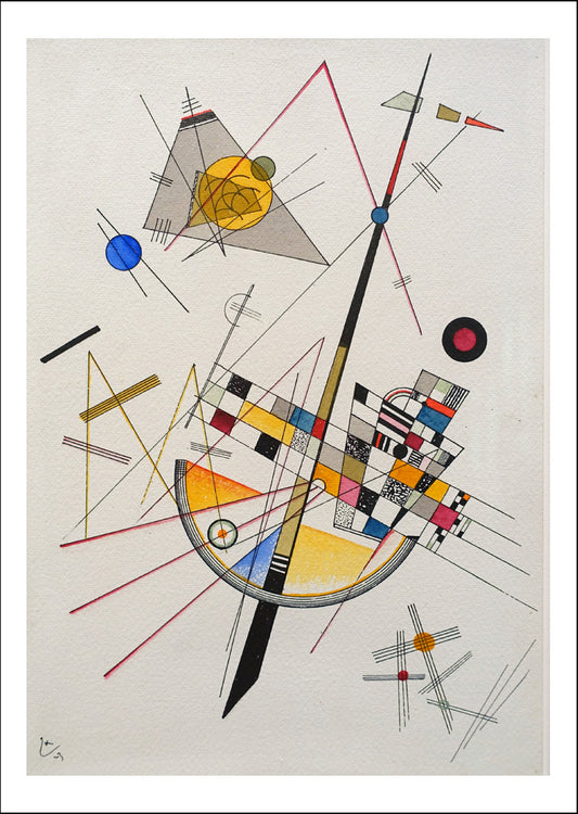 Delicate_Tension 1923 by Wassily Kandinsky, 12x8"(A4) Poster Print