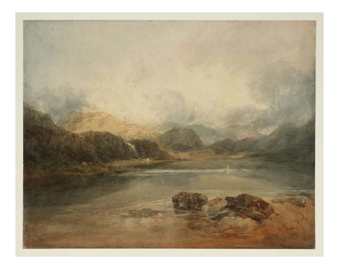 Derwentwater, with the Falls of Lodore and Borrowdale from the Headland beyond Calfclose Bay, 1797-1801 by John Mallord William Turner RA