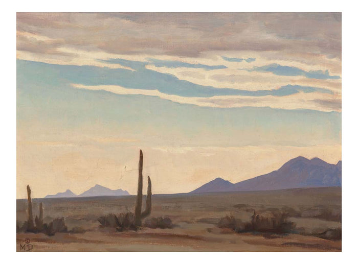 Desert Sky at Evening, Tucson, Arizona, c. 1946 by Maynard Dixon, Classic American Western Art, 16x12