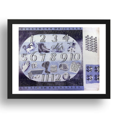 Design for Handkerchief 1941 by Eric Ravilious, 17x13" Frame