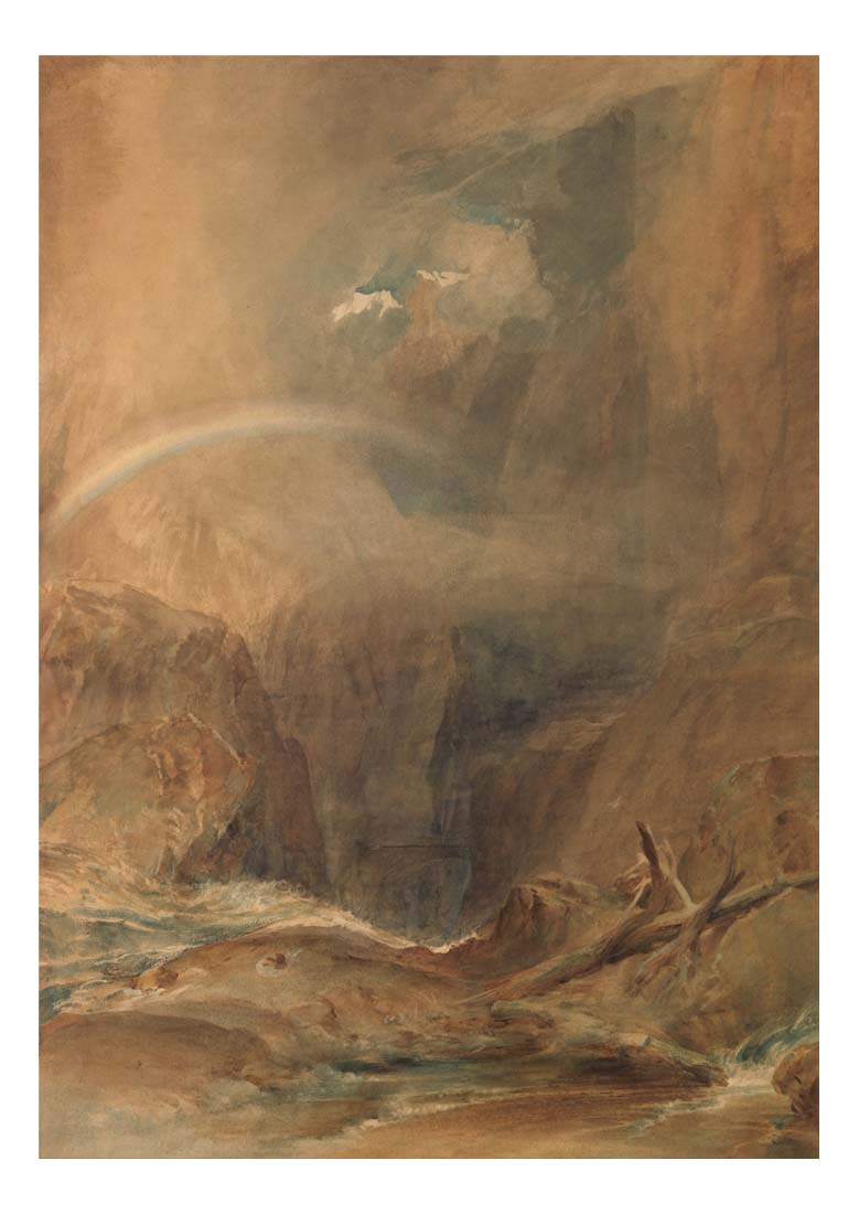Devil's Bridge, Saint Gotthard's Pass, 1804 by John Mallord William Turner RA, 12x8"(A4) Poster