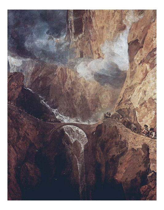 Devil's Bridge, St Gotthard, 1803-04 by John Mallord William Turner RA, 12x8"(A4) Poster