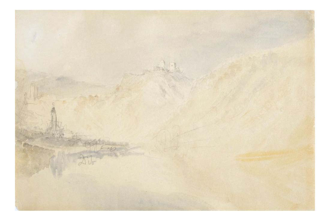 Dieblich on the Mosel, 1839 by John Mallord William Turner RA, 12x8"(A4) Poster