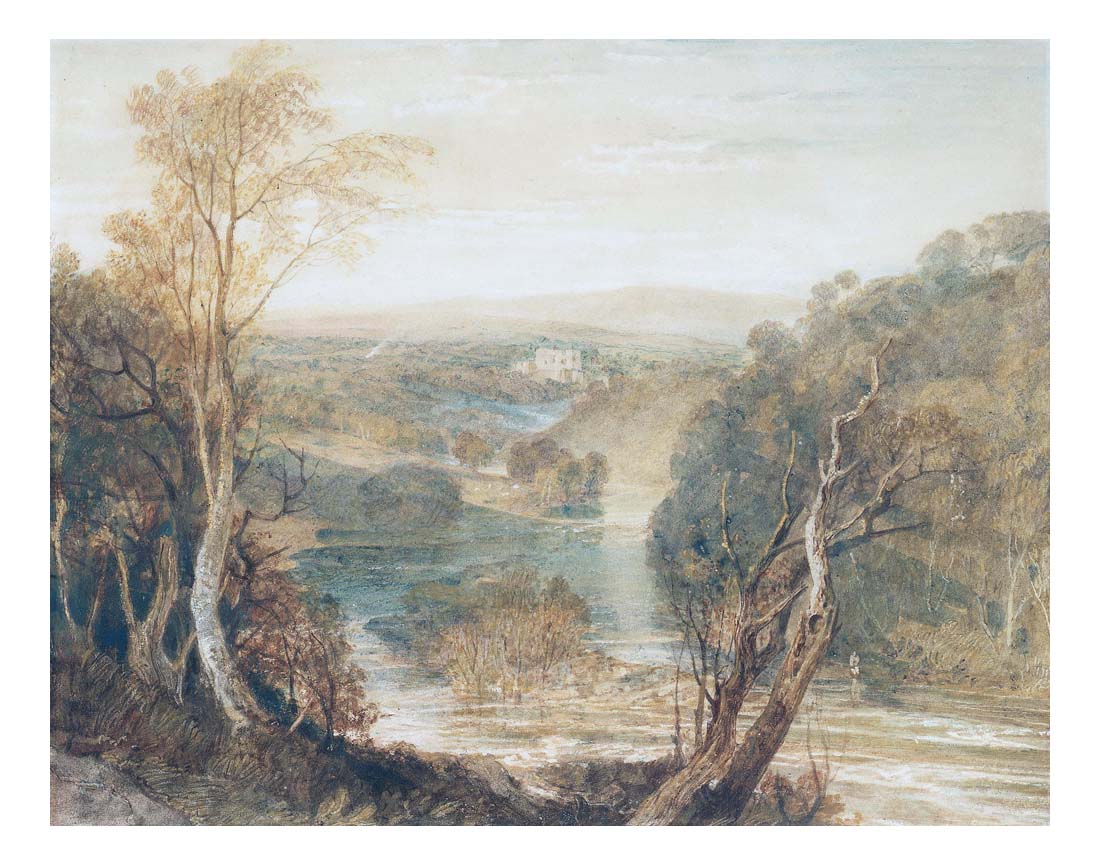 Distant View of Barden Tower on the Rver Wharfe, West Riding, Yorkshire by John Mallord William Turner RA
