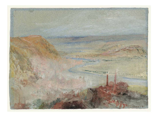 Distant View of Liege with Factories, 1839 by John Mallord William Turner RA, 12x8"(A4) Poster