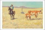    The Puzzled Cowboy by Maynard Dixon, Classic American Western Art, 16x12" (A3) Poster Print