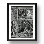 Faustus Conjuring Mephistopheles 1929 by Eric Ravilious, 17x13" Frame