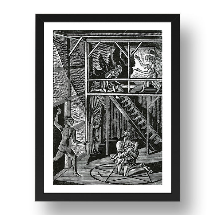 Faustus Conjuring Mephistopheles 1929 by Eric Ravilious, 17x13