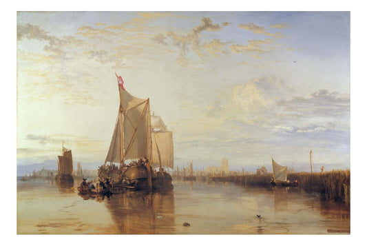 Dort or Dordrecht- The Dort Packet-Boat from Rotterdam Becalmed, 1818 by John Mallord William Turner RA, 12x8"(A4) Poster