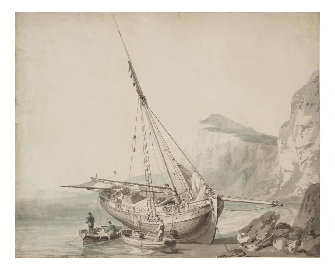 Dover, A Boat on the Shore near Shakespeare's Cliff, 1795-96 by John Mallord William Turner RA, 12x8"(A4) Poster