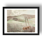 Downs in winter by Eric Ravilious, 17x13" Frame