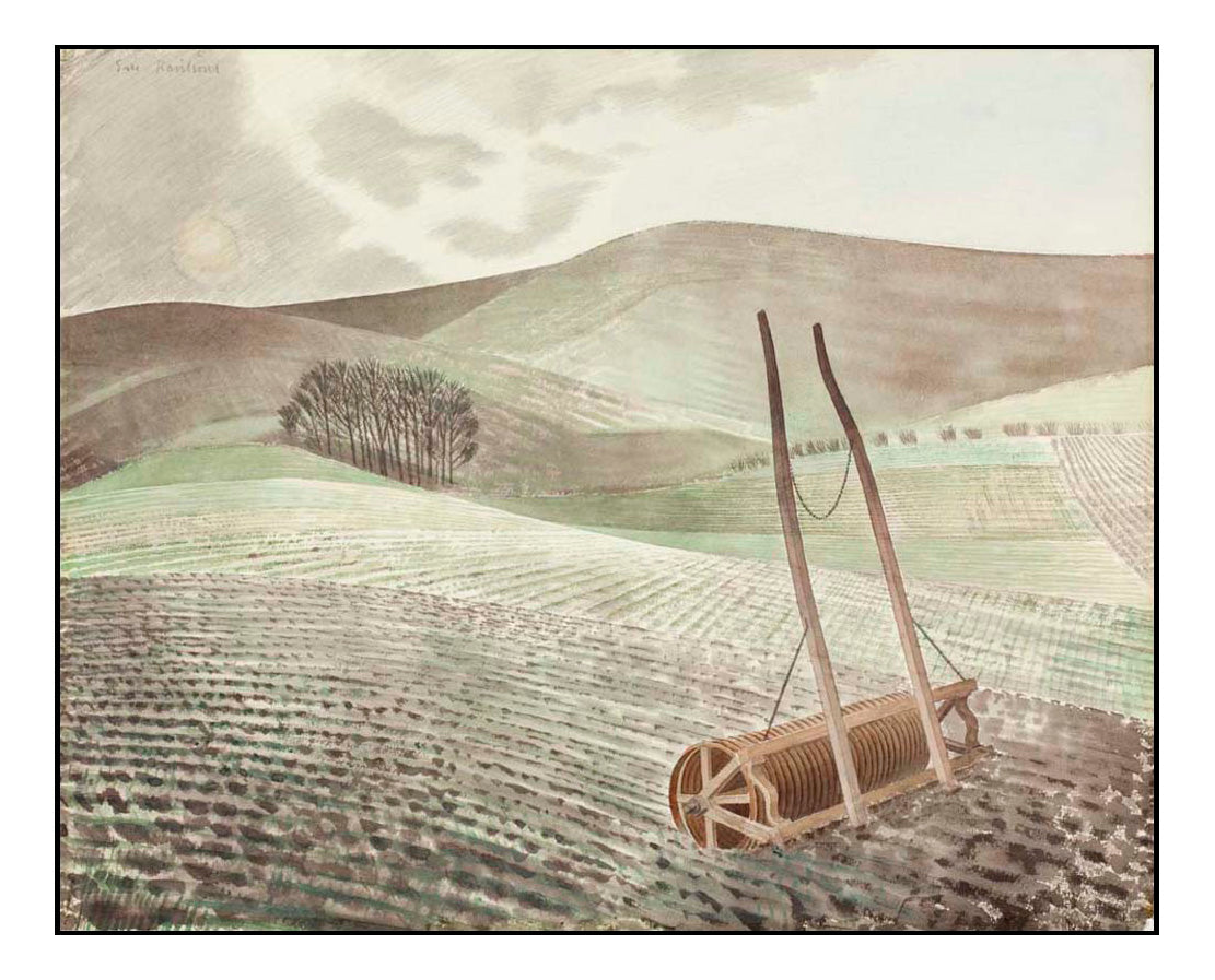 Downs in winter by Eric Ravilious - A3 Poster