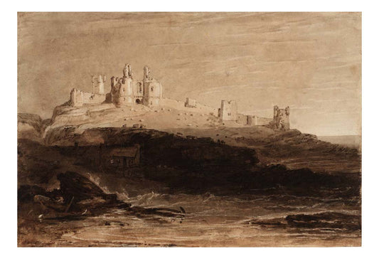 Dunstanborough Castle, 1806-07 by John Mallord William Turner RA, 12x8"(A4) Poster
