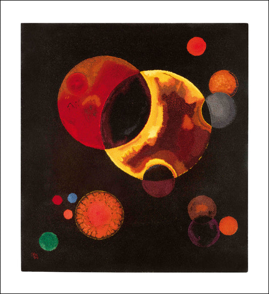 Classic Vintage ArtworkHeavyCircles_Galerie2 by Wassily Kandinsky, 16x12"(A3) Poster Print