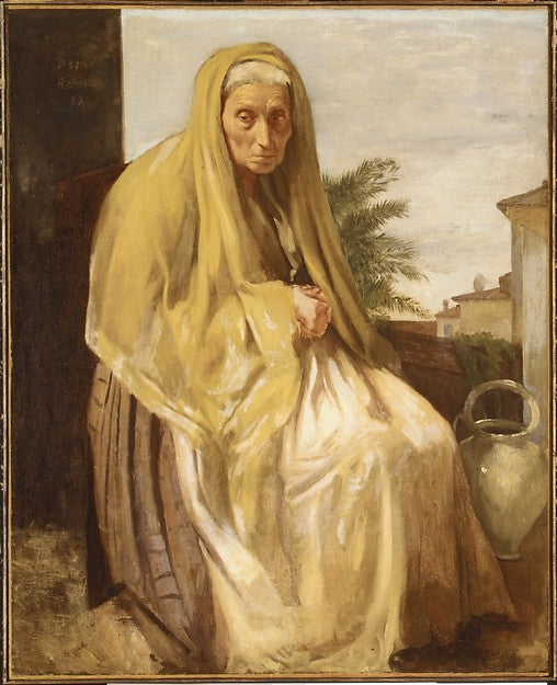 Edgar Degas:The Old Italian Woman 1857-16x12