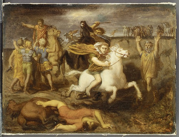 Théodore Chassériau:Scene from the Gallic Wars: The Gaul Lit-16x12"(A3) Poster